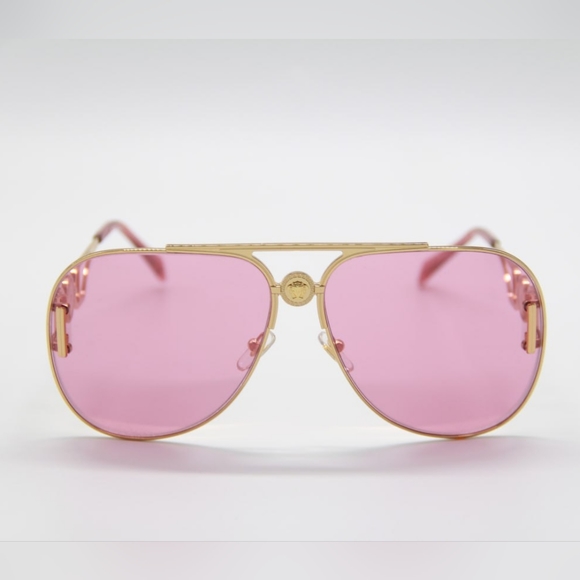 NEW VERSACE VE2255 1002/A4 UNISEX AVIATOR SUNGLASSES VERSACE VE2255 1002A4 - Picture 4 of 11